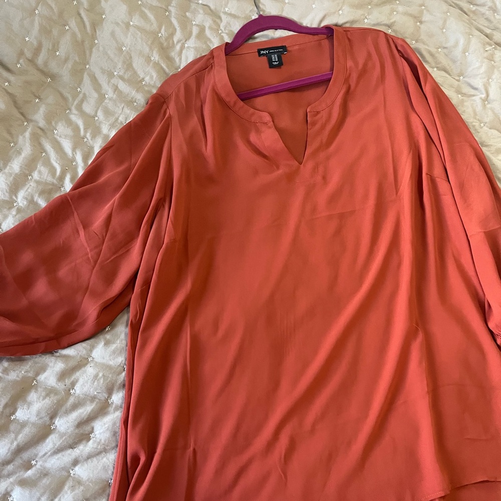 Jones New York Vibrant Orange Blouse